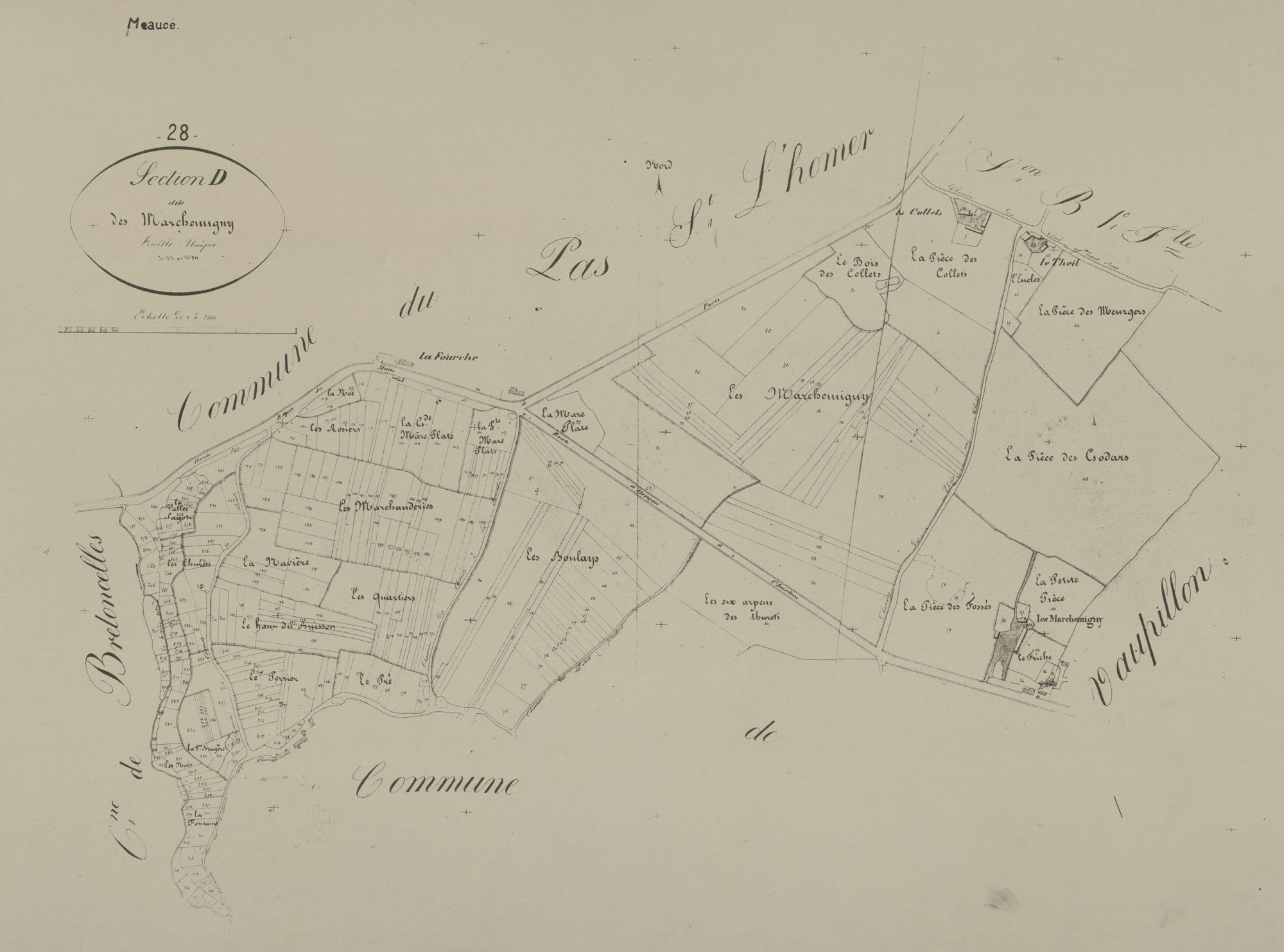 Section D, les Marchemigny, en une feuille.