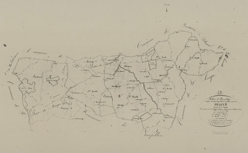 Tableau d'assemblage du plan parcellaire.