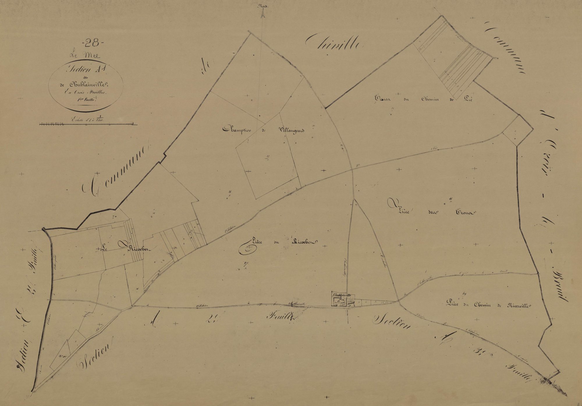 Section A, Chublainville, feuille 1.