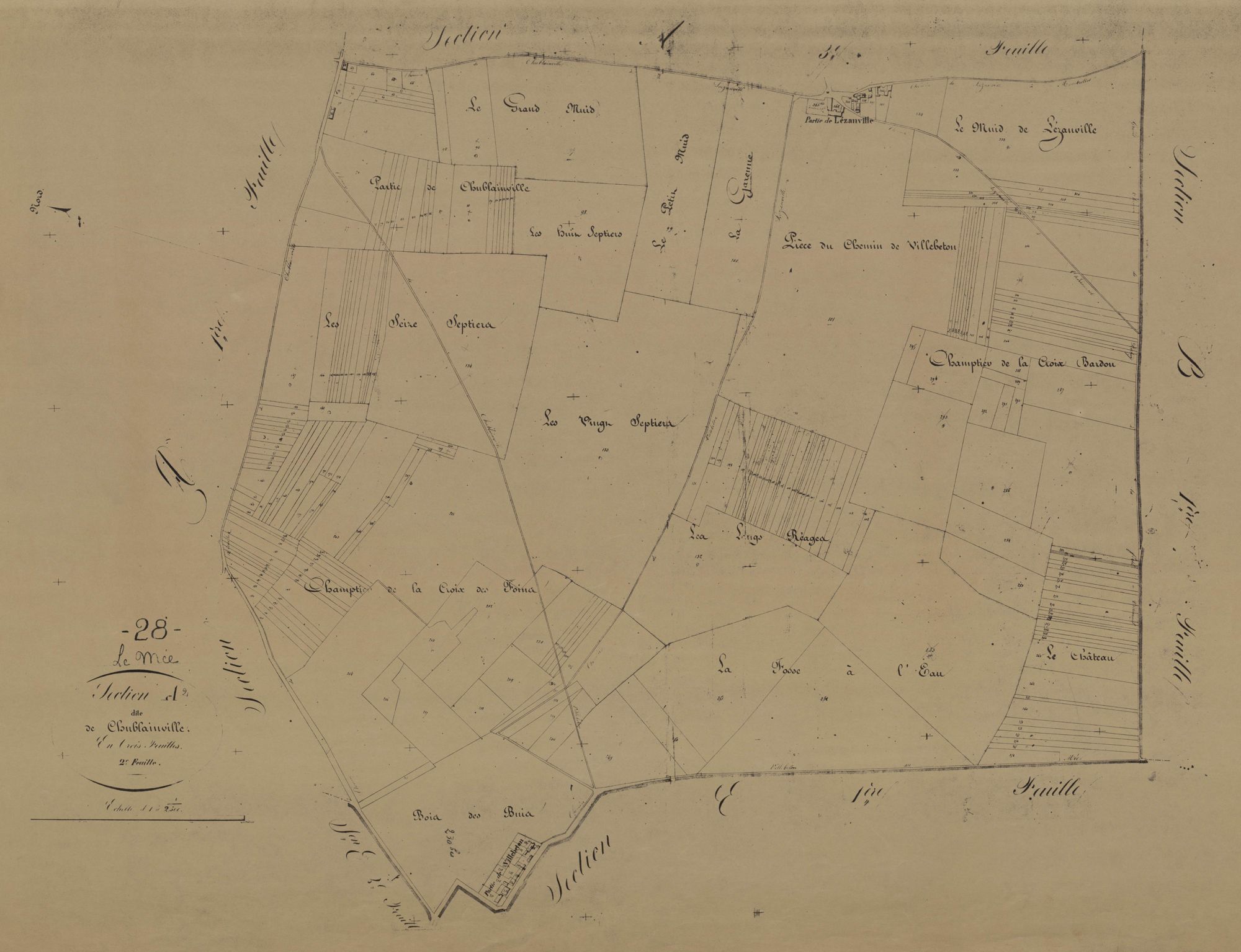 Section A, Chublainville, feuille 2.