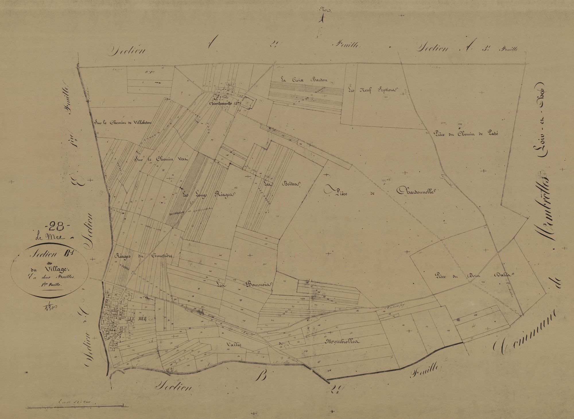 Section B, le Village, feuille 1.