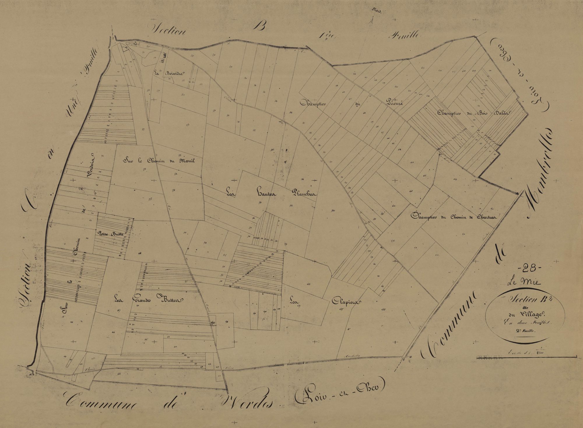 Section B, le Village, feuille 2.