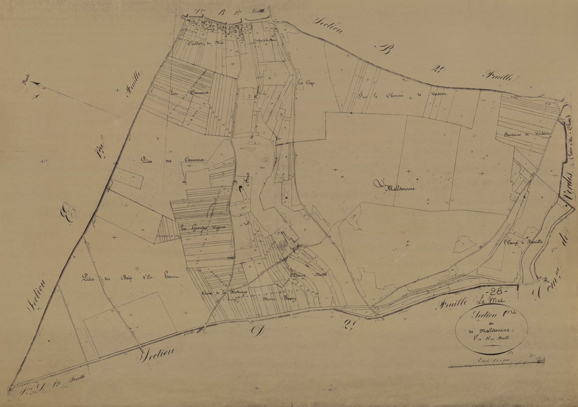 Section C, Malitourne, en une feuille.