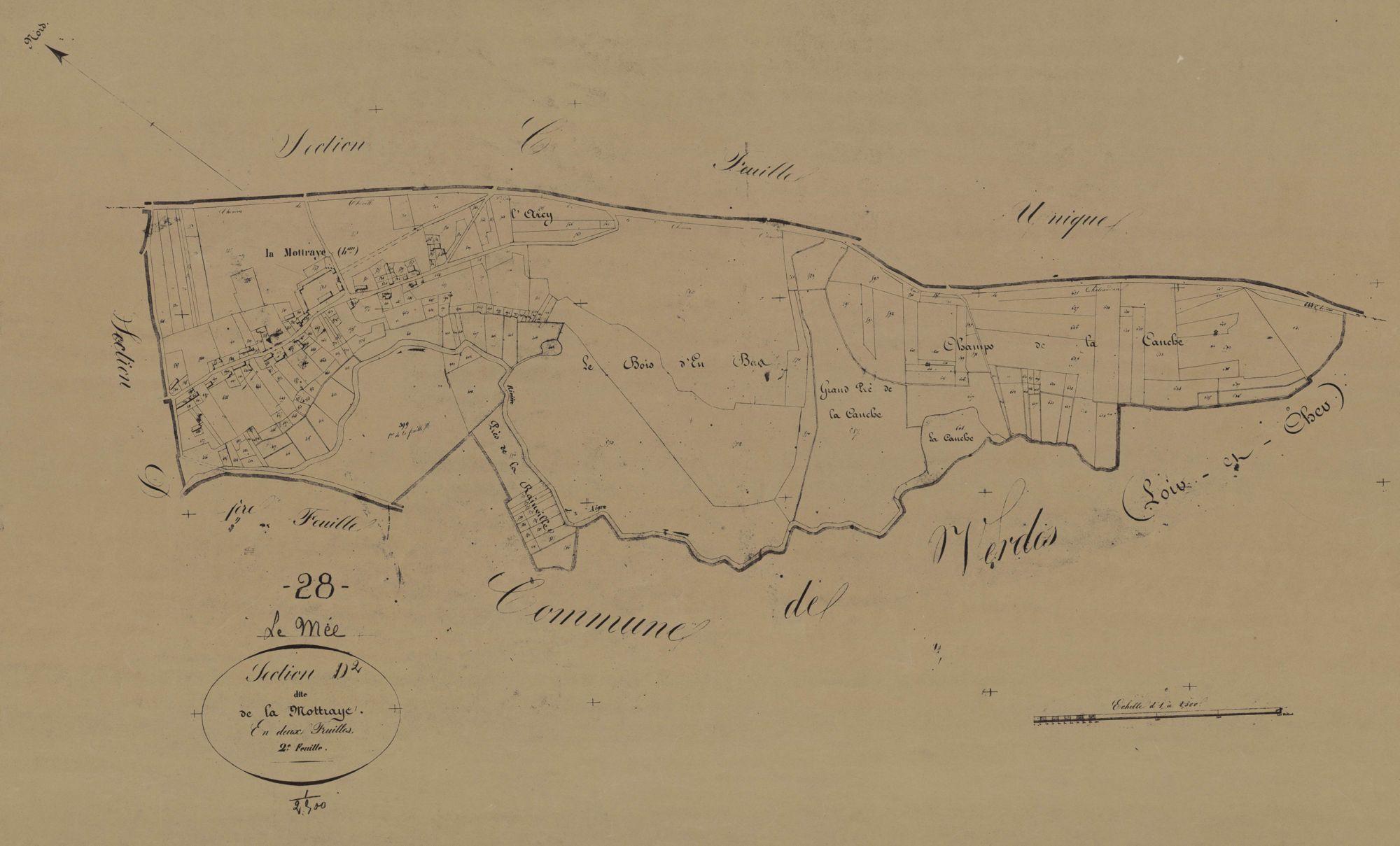 Section D, la Mottraye, feuille 2.