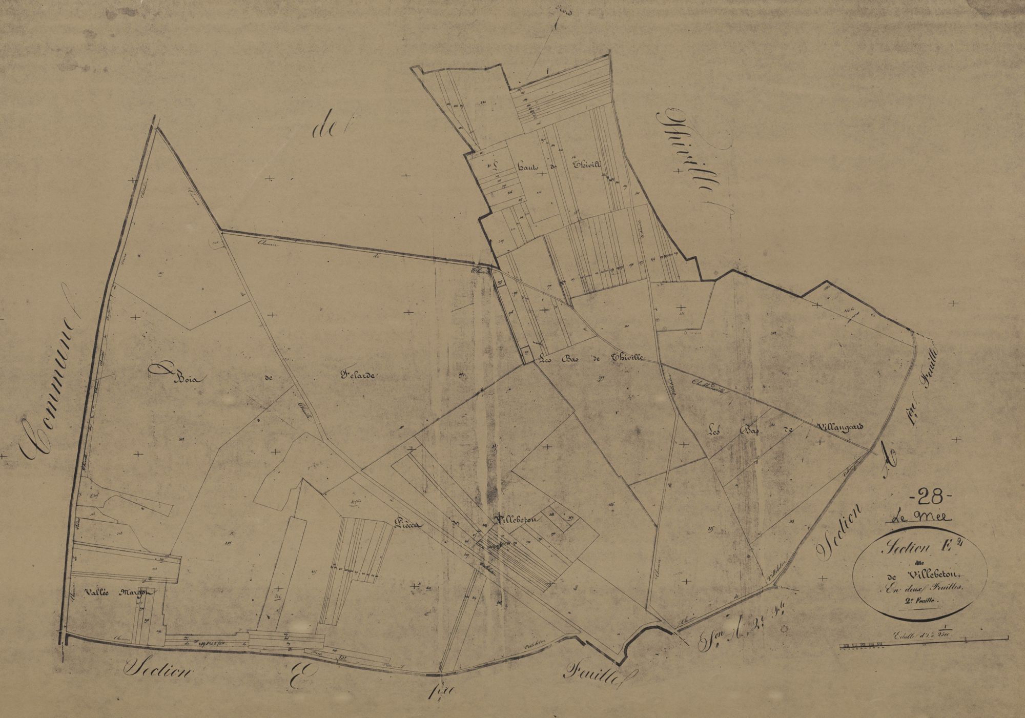 Section E, Villebéton, feuille 2.