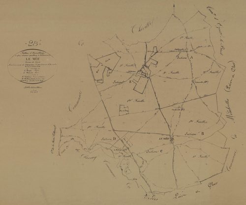 Tableau d'assemblage du plan parcellaire.