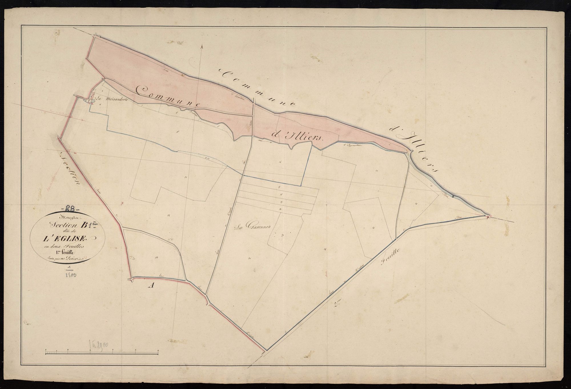 Section B, l'Eglise, feuille 1.