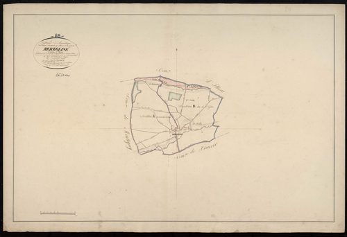 Tableau d'assemblage du plan cadastral parcellaire de la commune de Méréglise, Canton d'Illiers, Arrondissement de Chartres / Terminé sur le terrain en mai 1823 (...) par Monsieur Perier, Géomètre du cadastre.