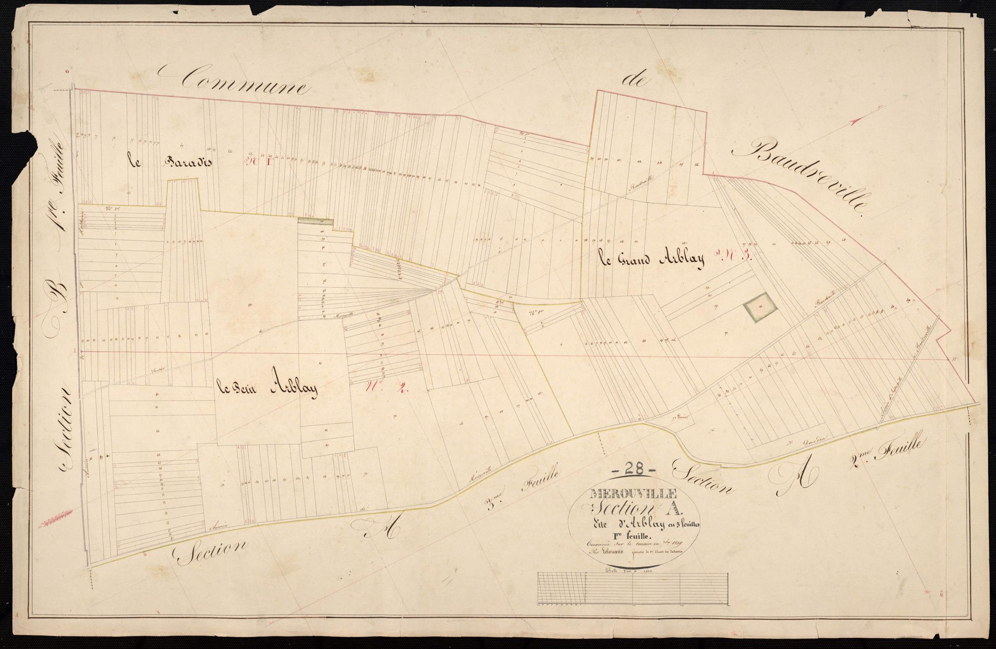 Section A, Arblay, feuille 1.
