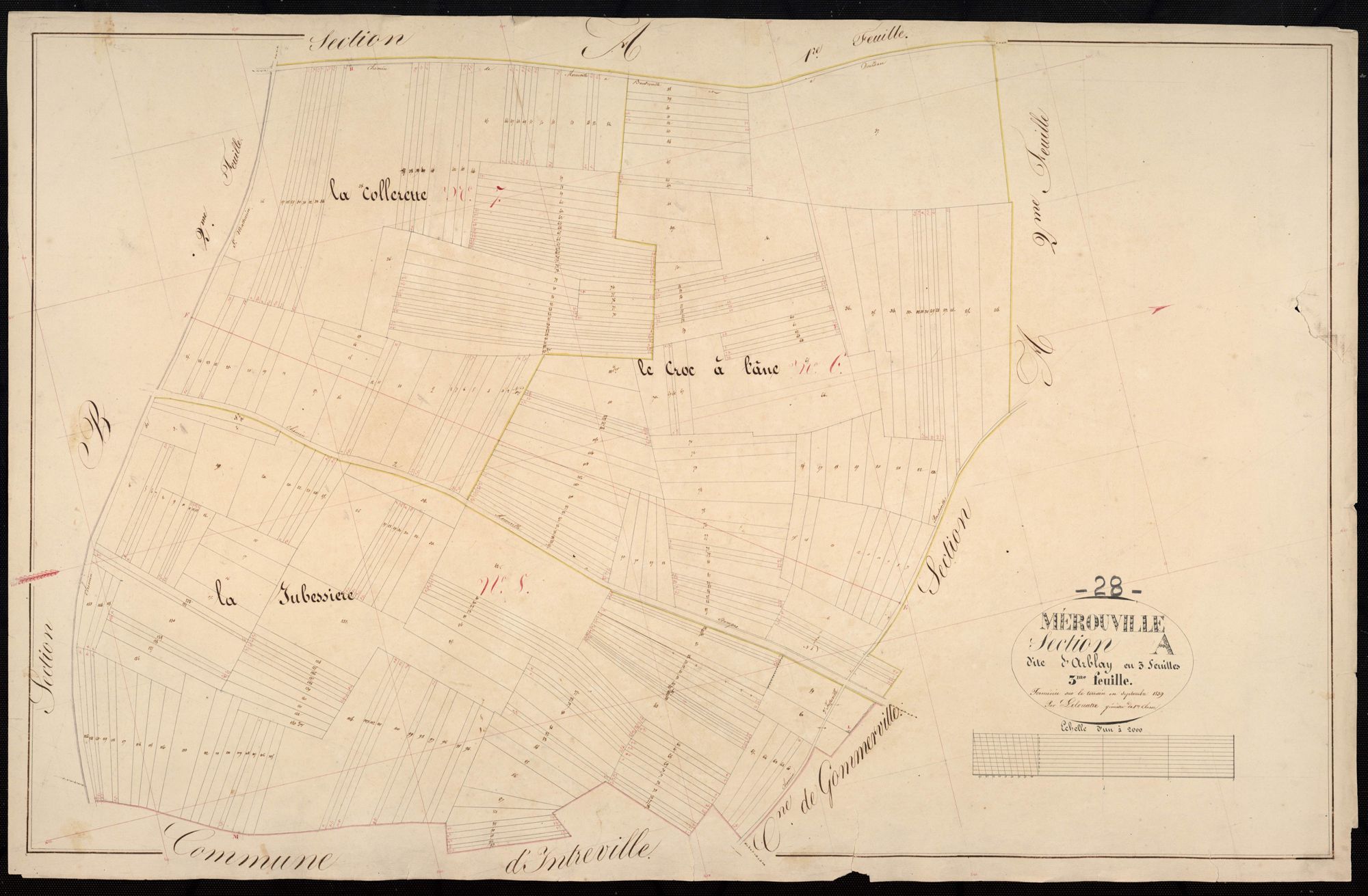 Section A, Arblay, feuille 3.