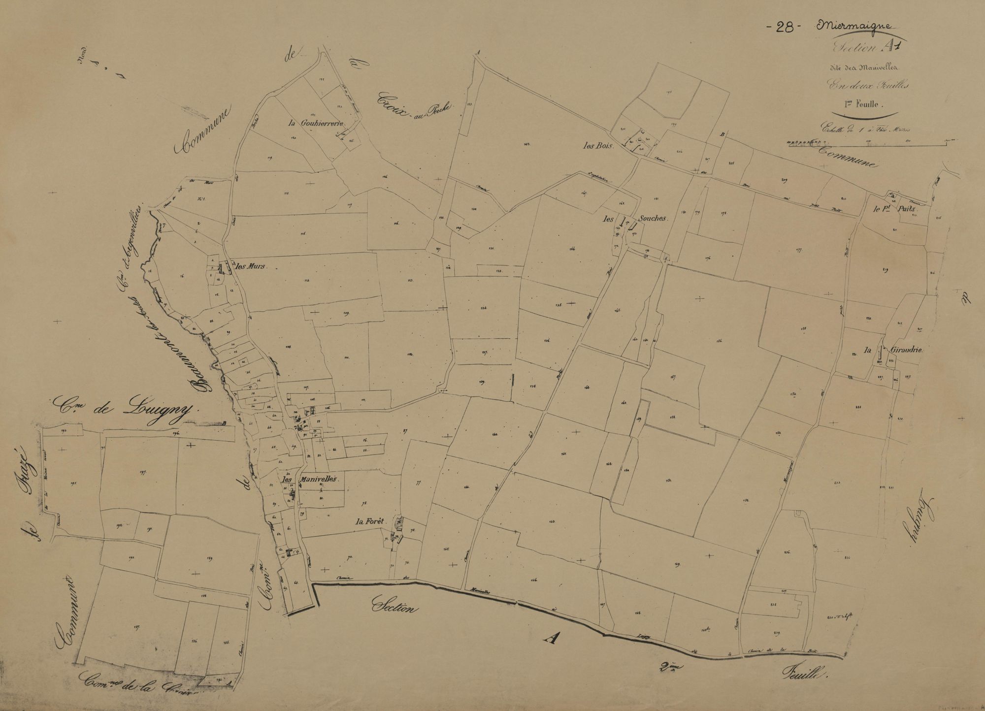 Section A, les Manivelles, feuille 1.