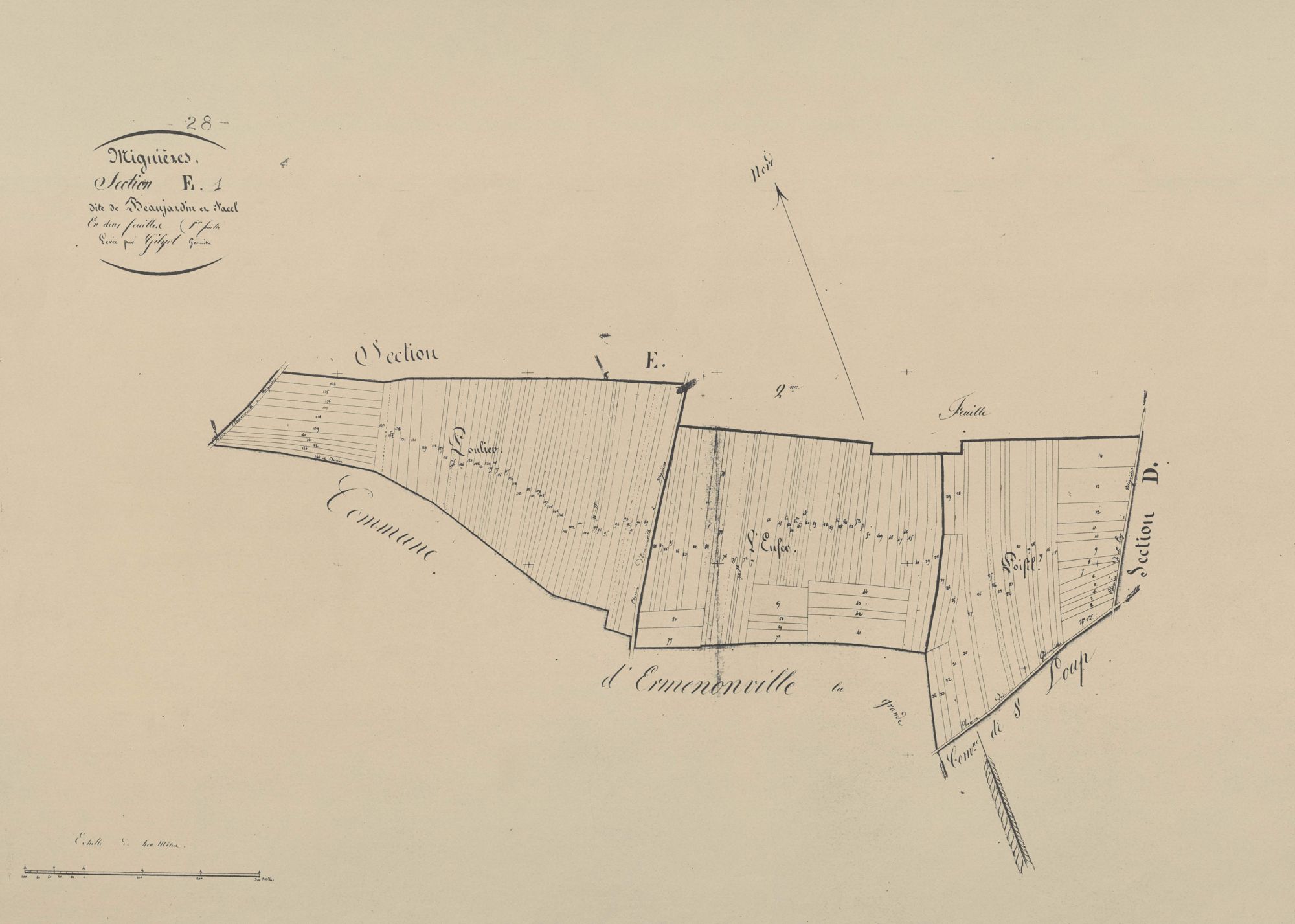 Section E, Beaujardin et Facel, feuille 1.
