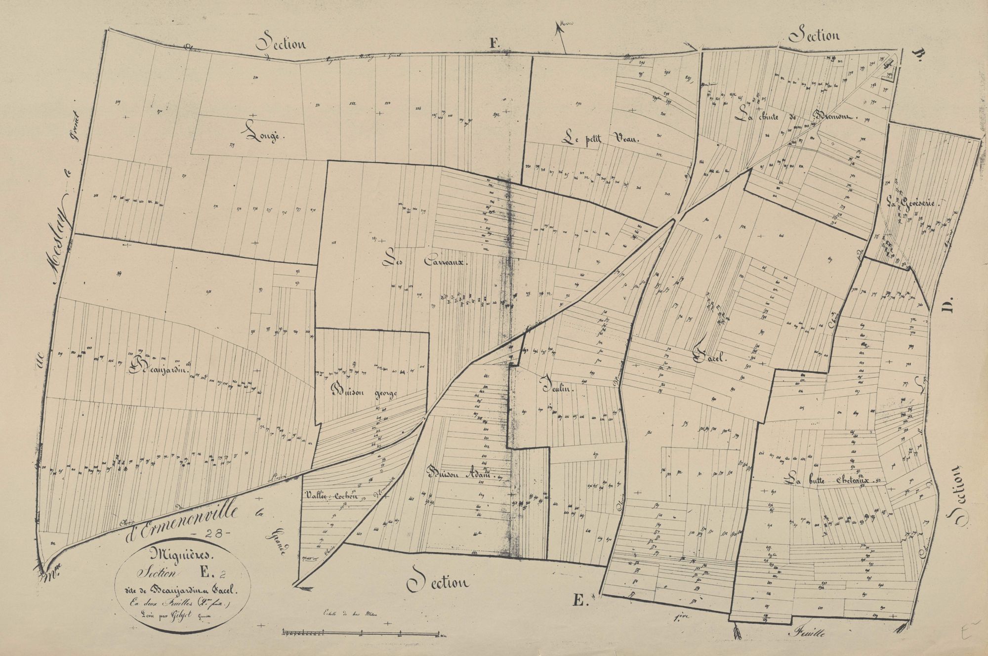 Section E, Beaujardin et Facel, feuille 2.