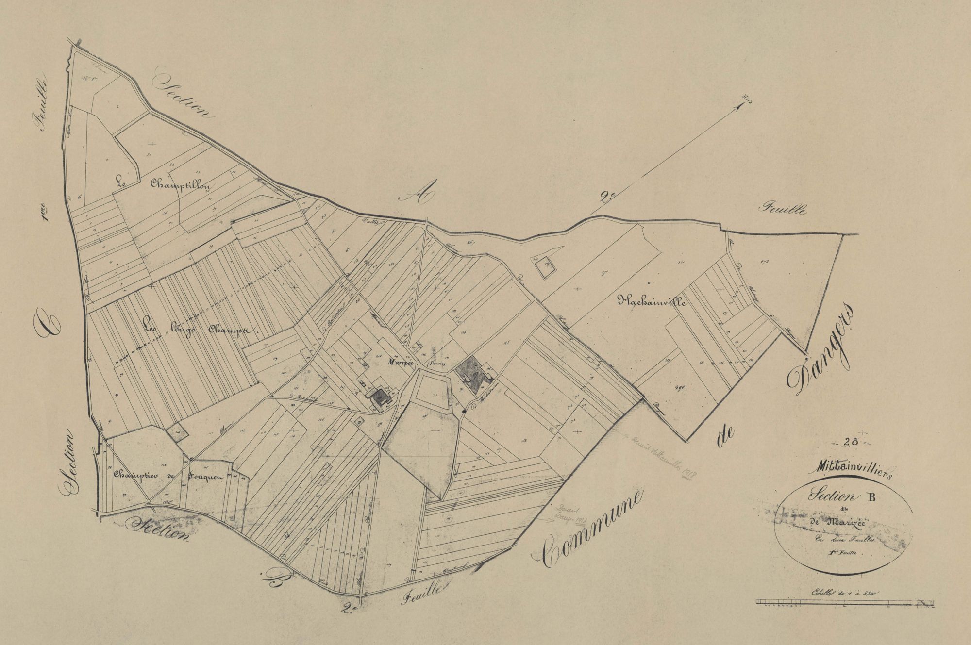 Section B, Marizée, feuille 1.