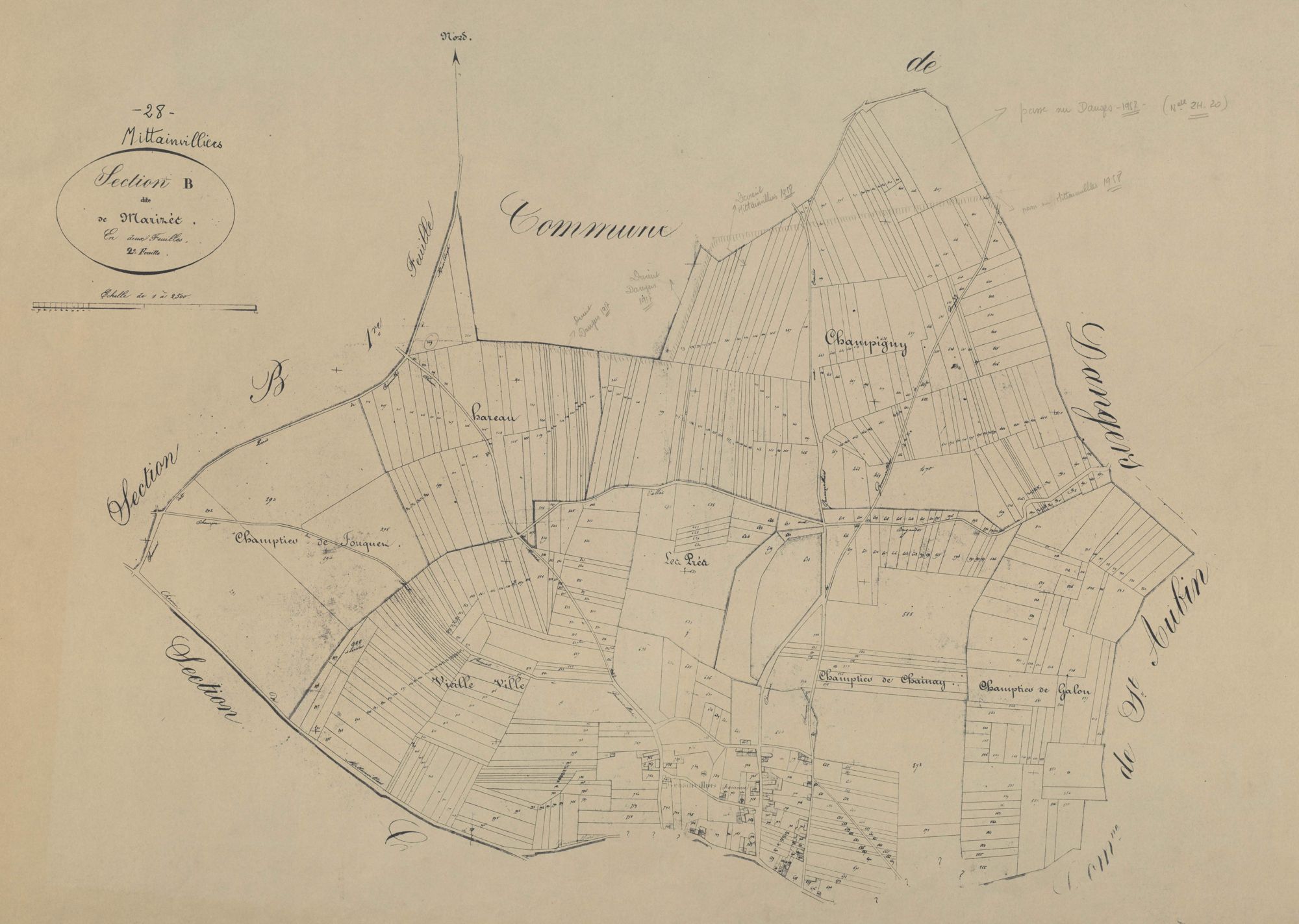 Section B, Marizée, feuille 2.