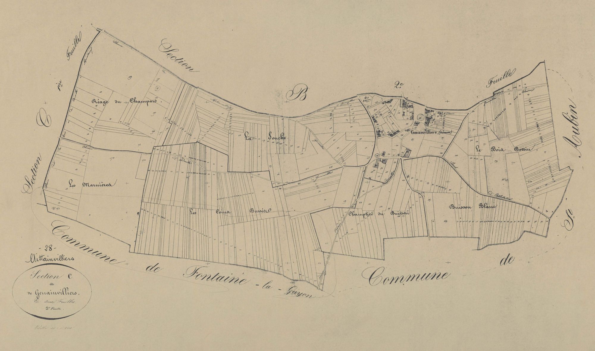 Section C, Genainvilliers, feuille 2.
