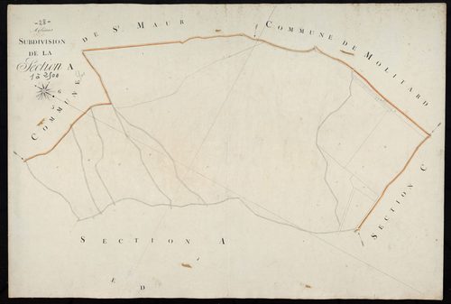 Subdivision de la section A.