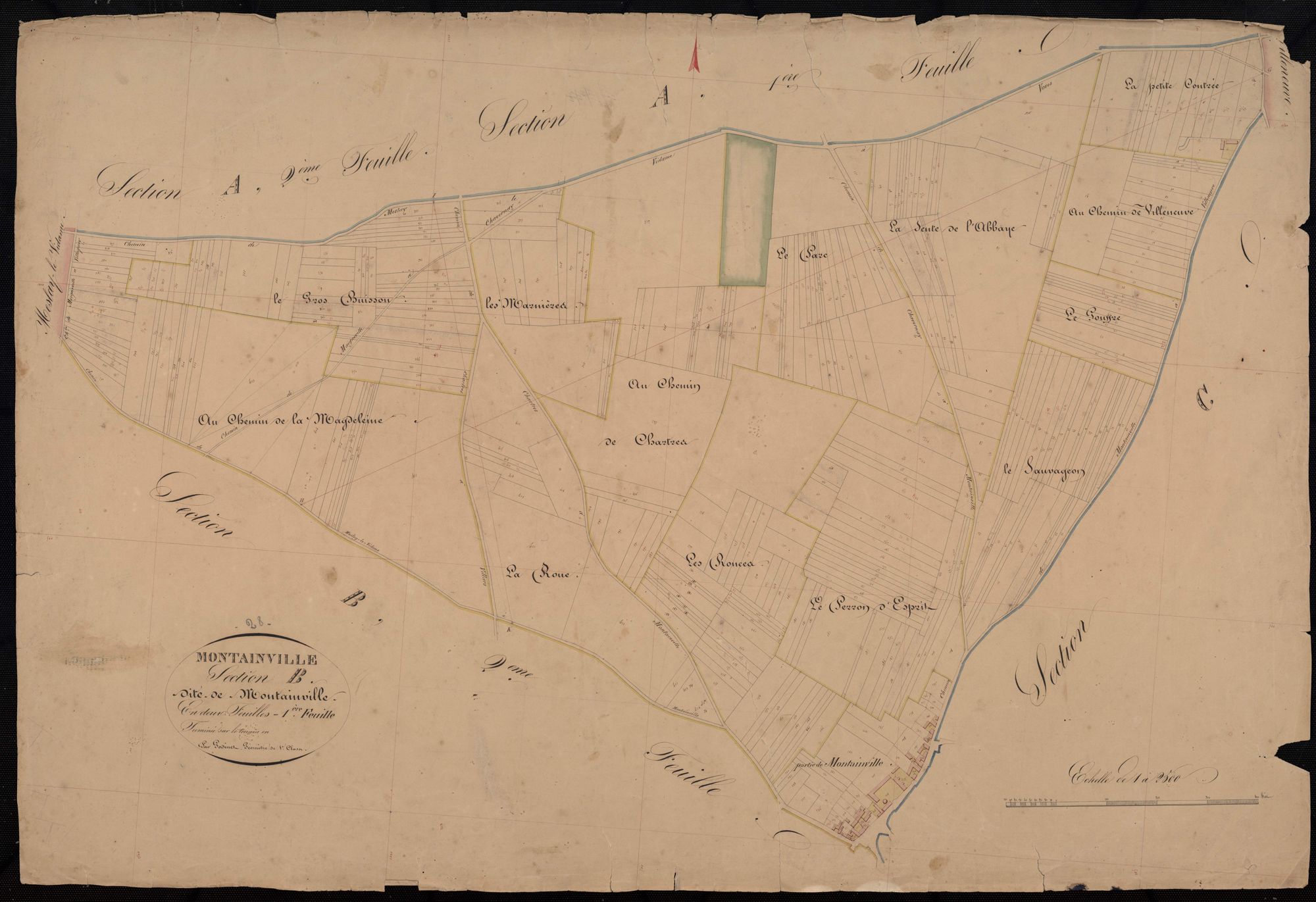 Section B, Montainville, feuille 1.