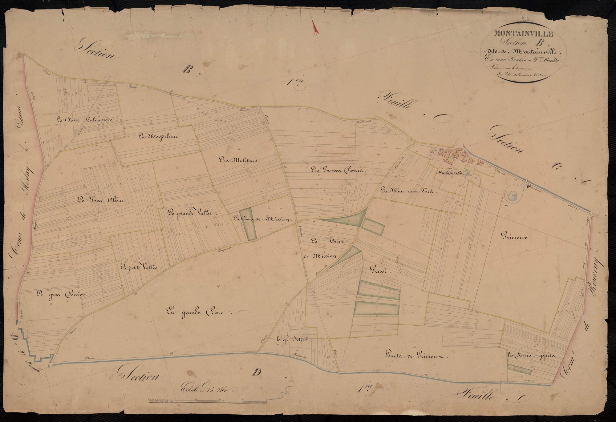 Section B, Montainville, feuille 2.