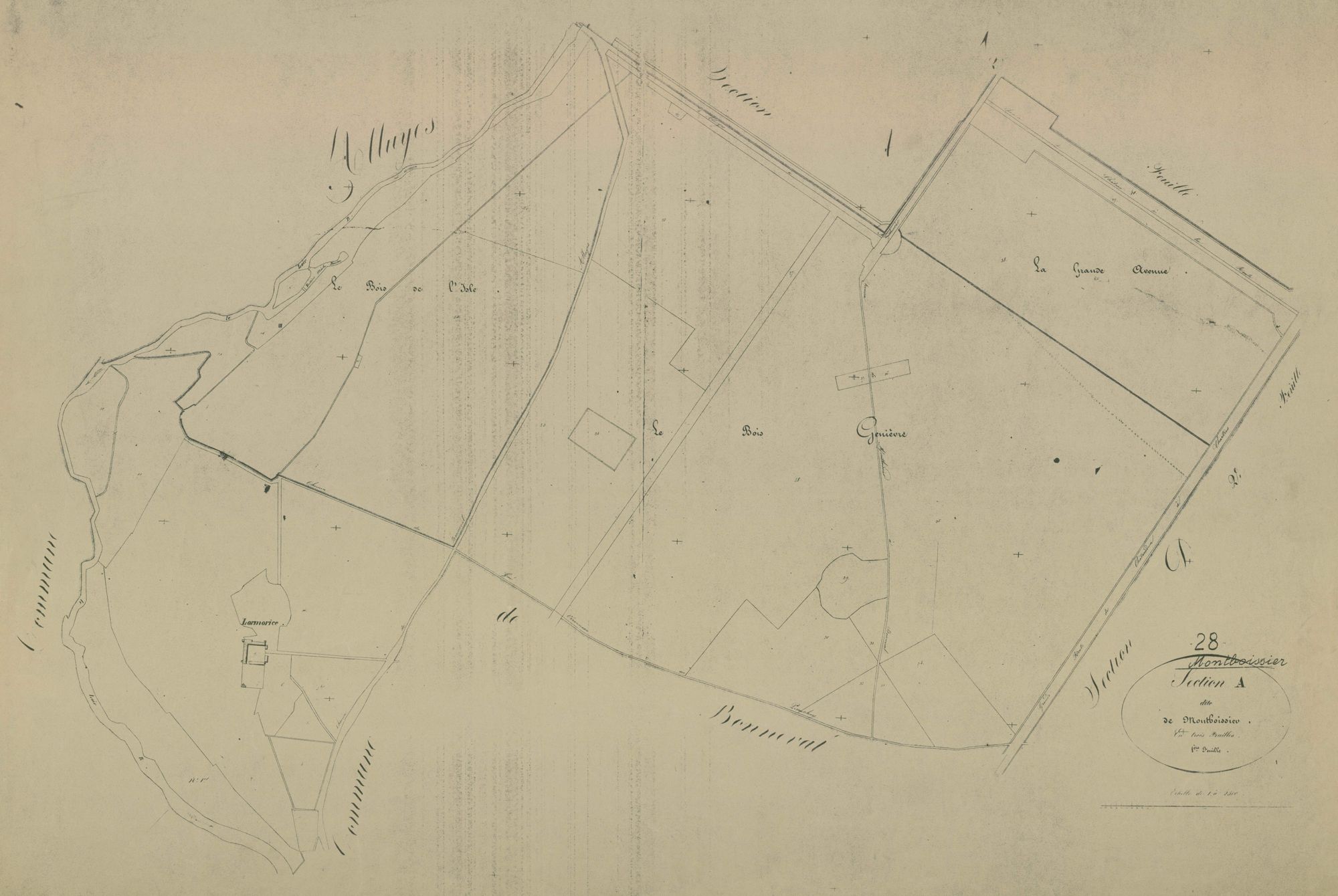 Section A, Montboissier, feuille 1.
