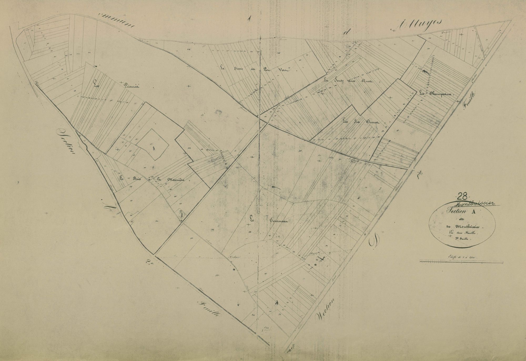 Section A, Montboissier, feuille 3.