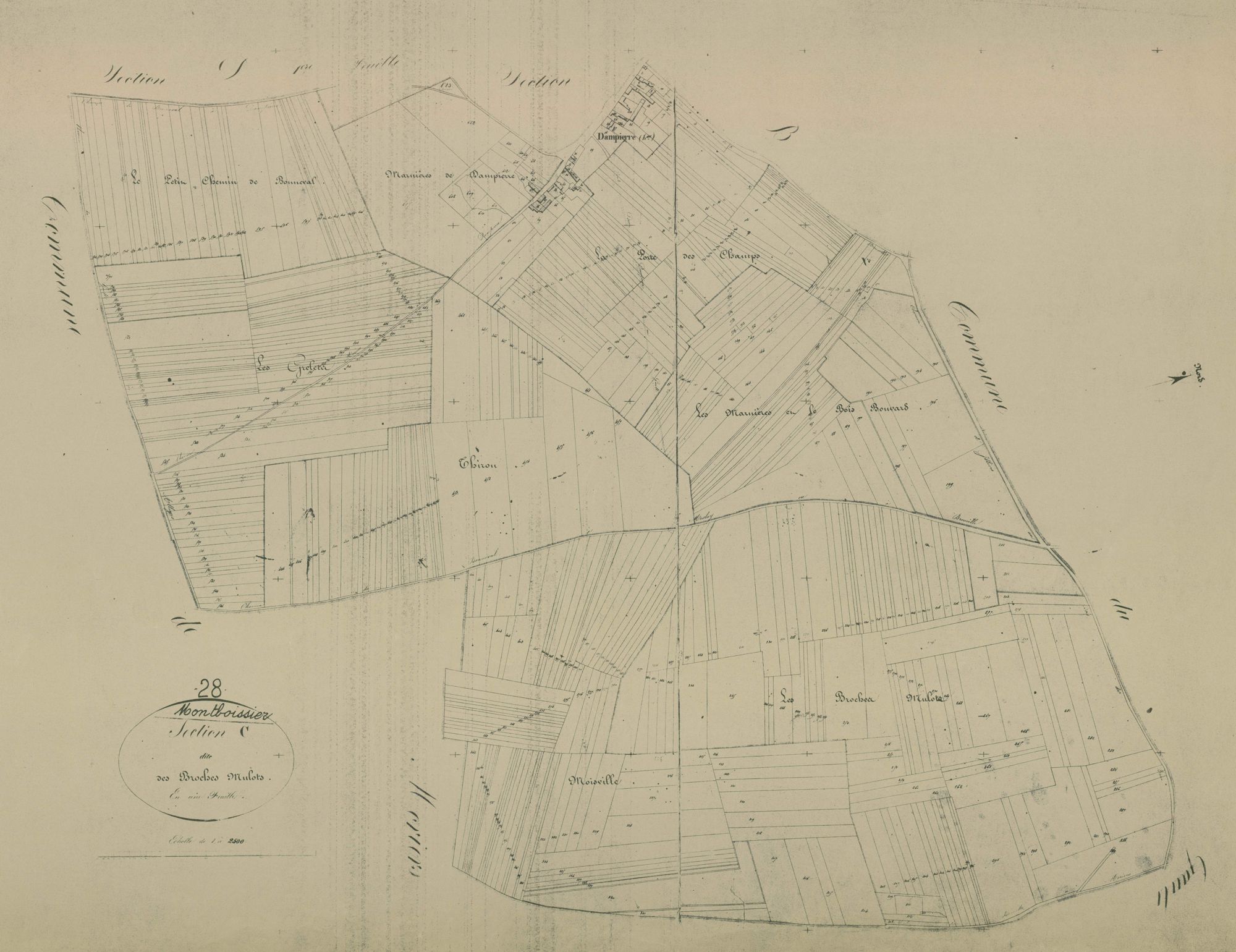 Section C, les Broches Mulots, en une feuille.