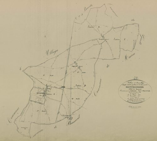 Tableau d'assemblage du plan parcellaire.