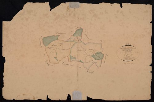 Tableau d'assemblage du plan cadastral parcellaire de la commune de Montharville, Canton de Bonneval, Arrondissement de Châteaudun / Terminé sur le terrain en 1830 (...) par Monsieur Moufle, Géomètre de 1ère classe.