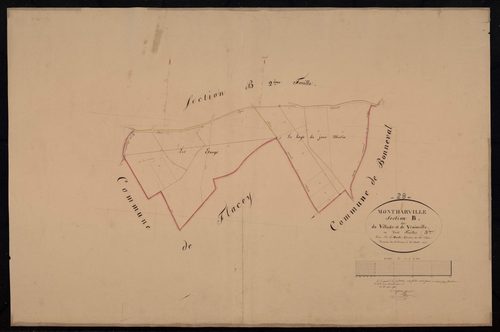 Section B, le Village et Vrainville, feuille 3.