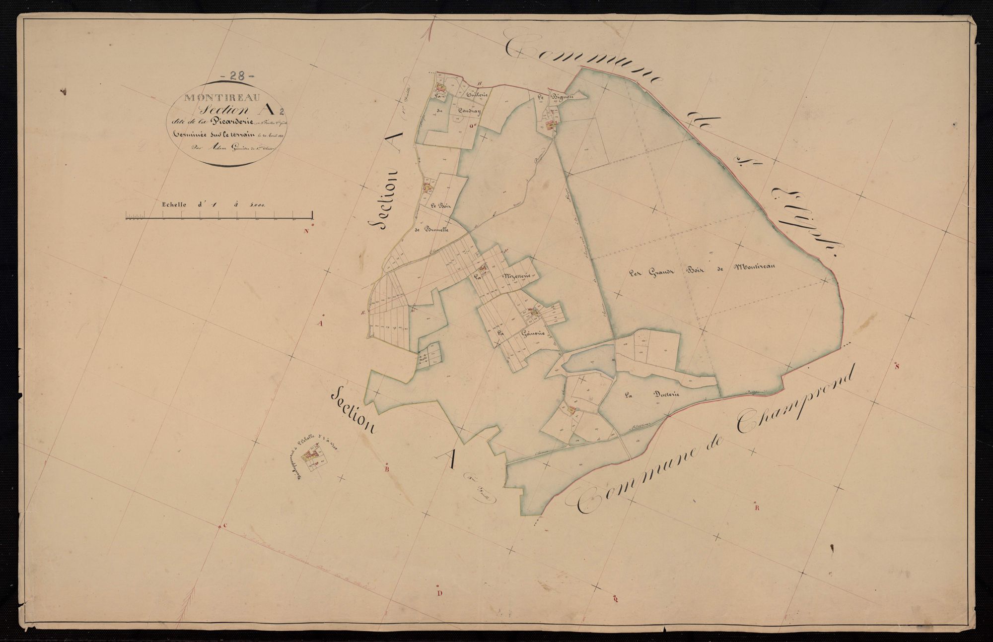Section A, la Picarderie, feuille 2.