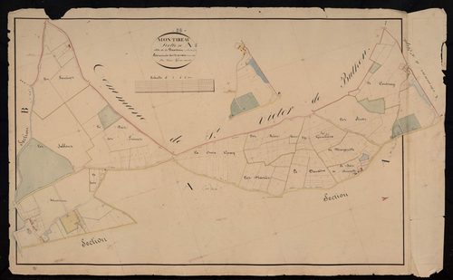 Section A, la Picarderie, feuille 1 / Terminée sur le terrain par Monsieur Favé, Géomètre secondaire.