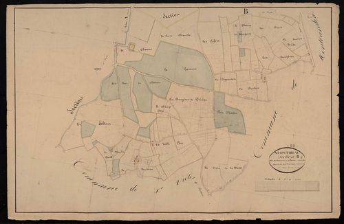 Section B, les Martinières et les Buissons, feuille 1 / Terminée sur le terrain par Monsieur Favé, Géomètre secondaire.