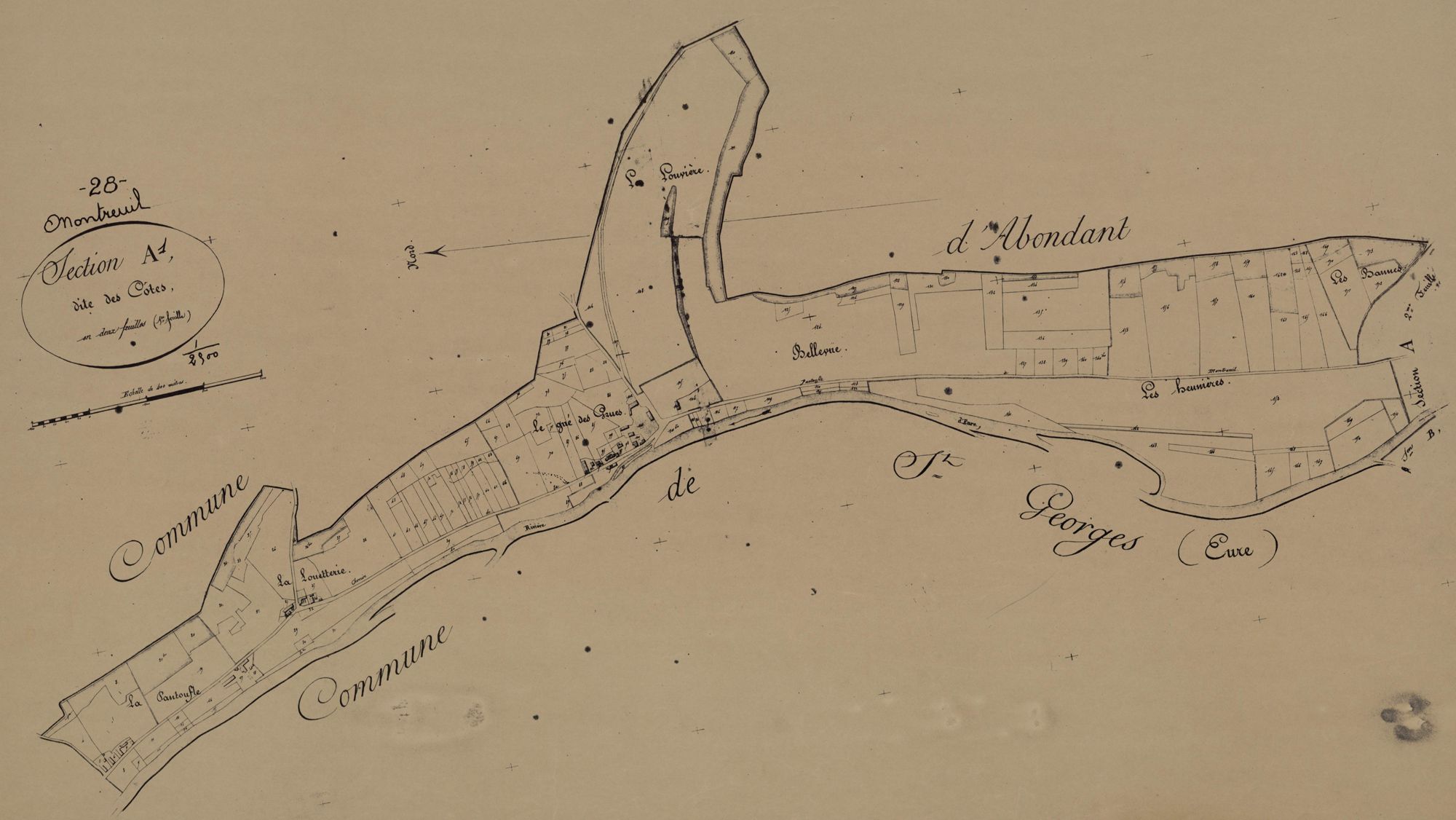 Section A, les Côtes, feuille 1.