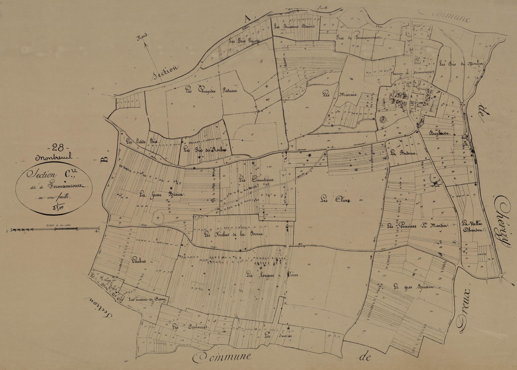 Section C, Fermaincourt, en une feuille.