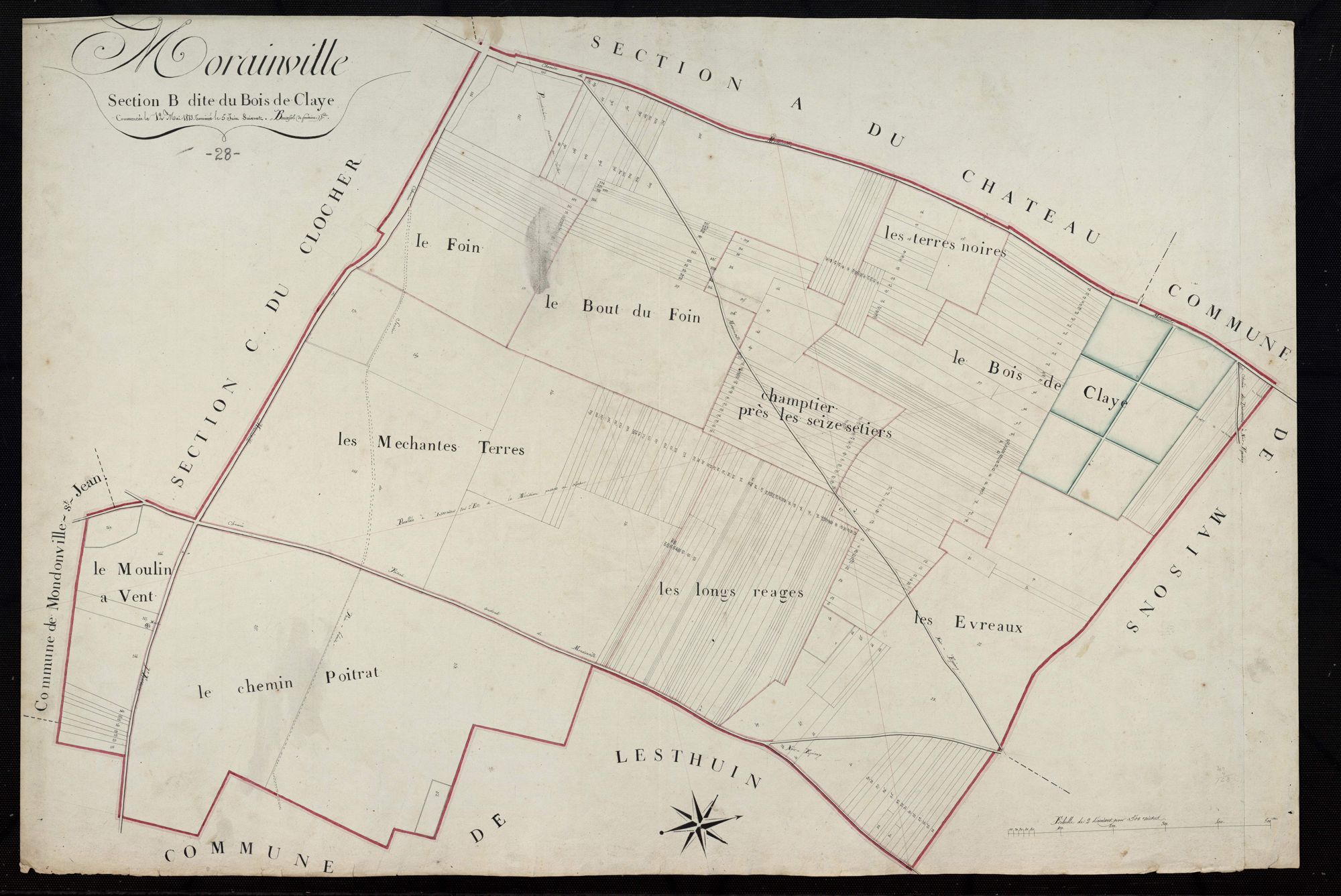 Section B, le Bois de Clayes, en une feuille.