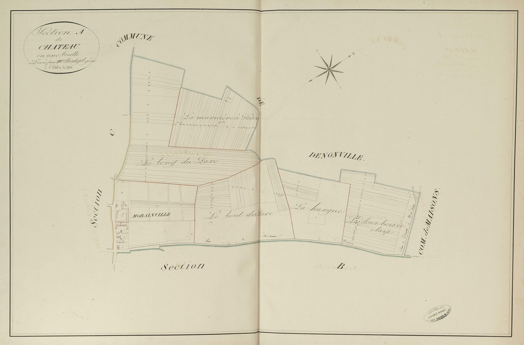 Section A, le Château, en une feuille.