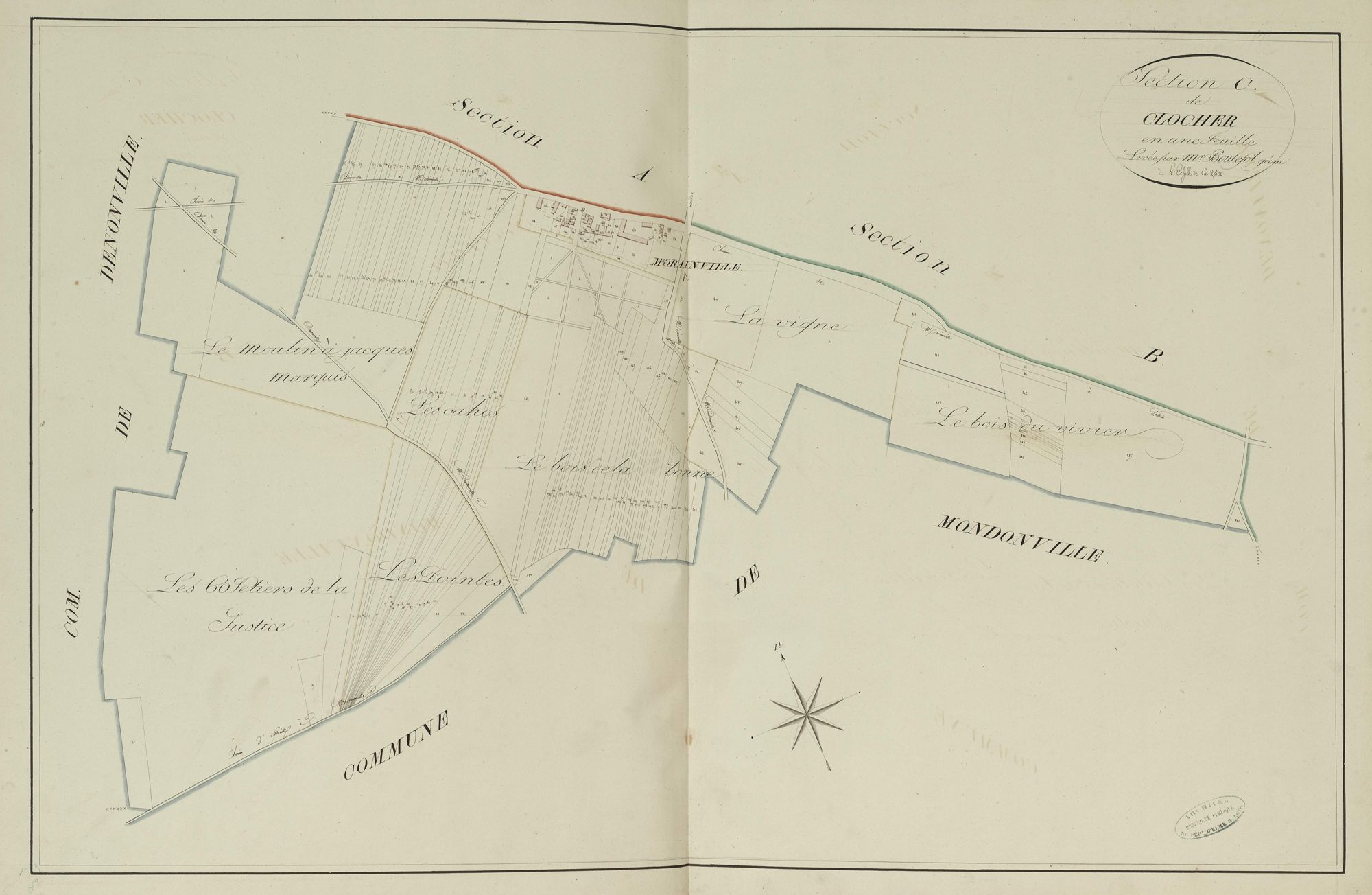 Section C, le Clocher, en une feuille.