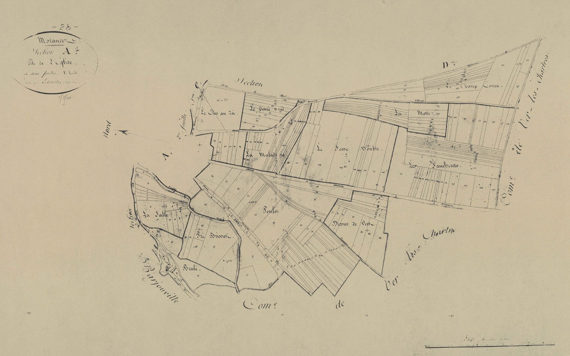 Section A, l'Eglise, feuille 1.