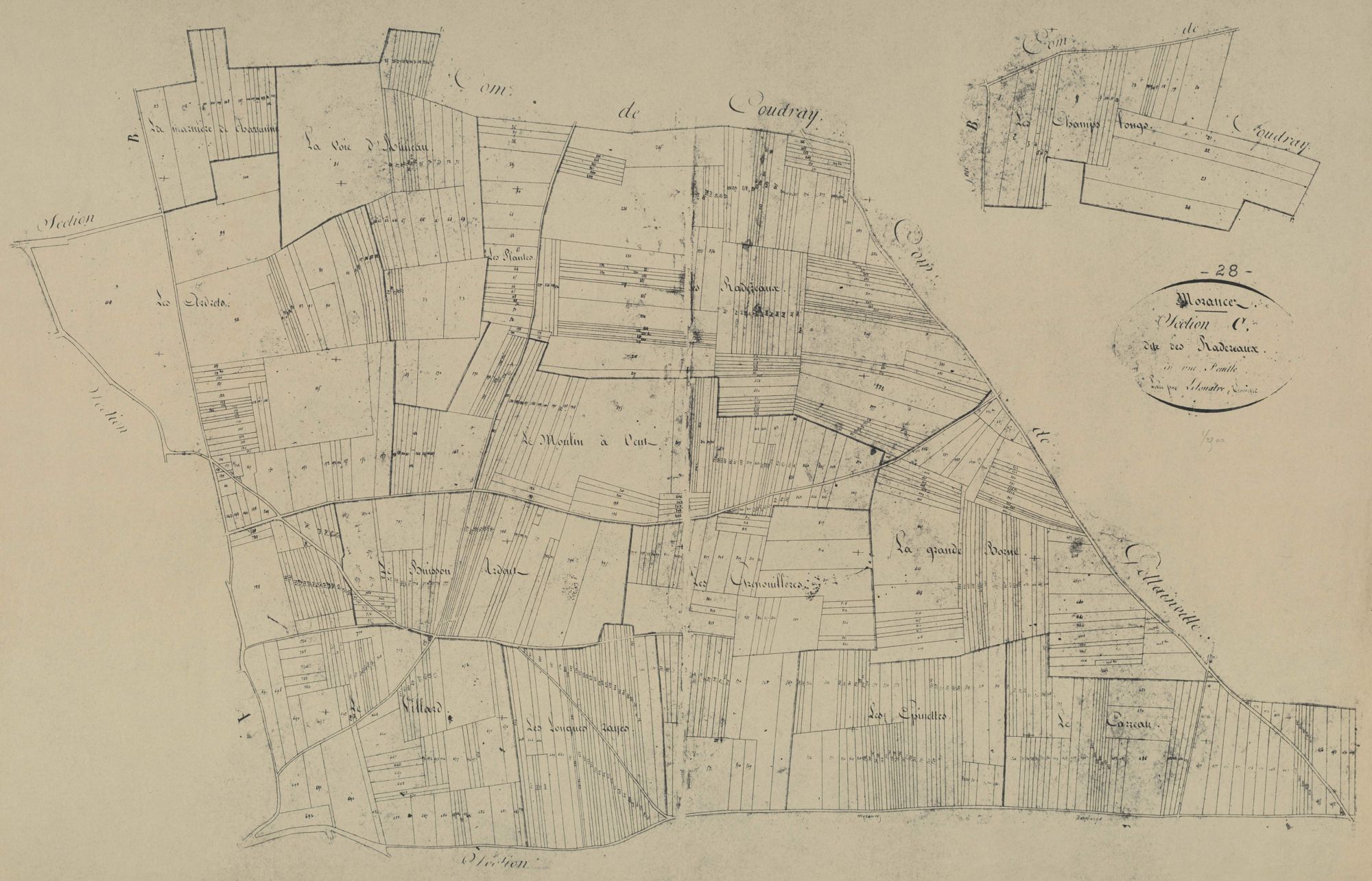 Section C, les Radereaux, en une feuille.