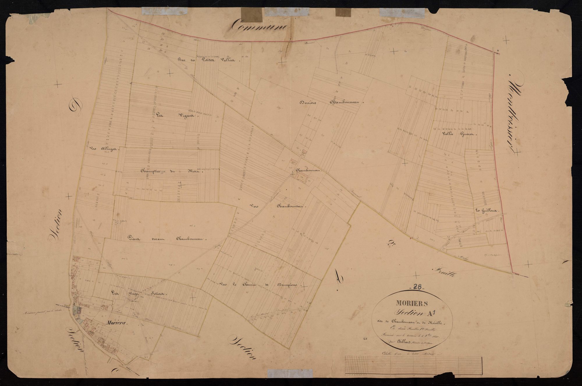 Section A, Chambonneau et Moiville, feuille 1.