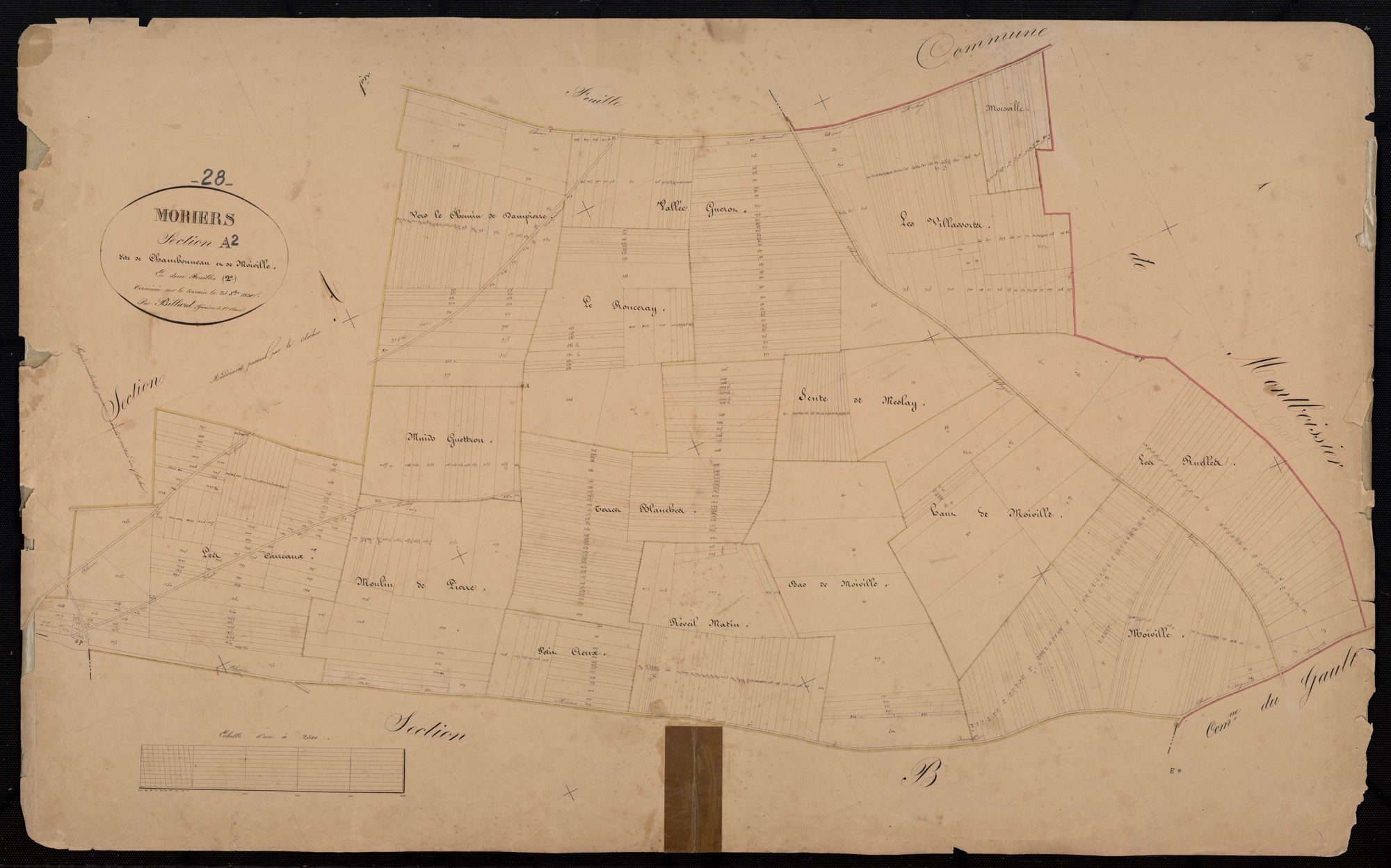 Section A, Chambonneau et Moiville, feuille 2.