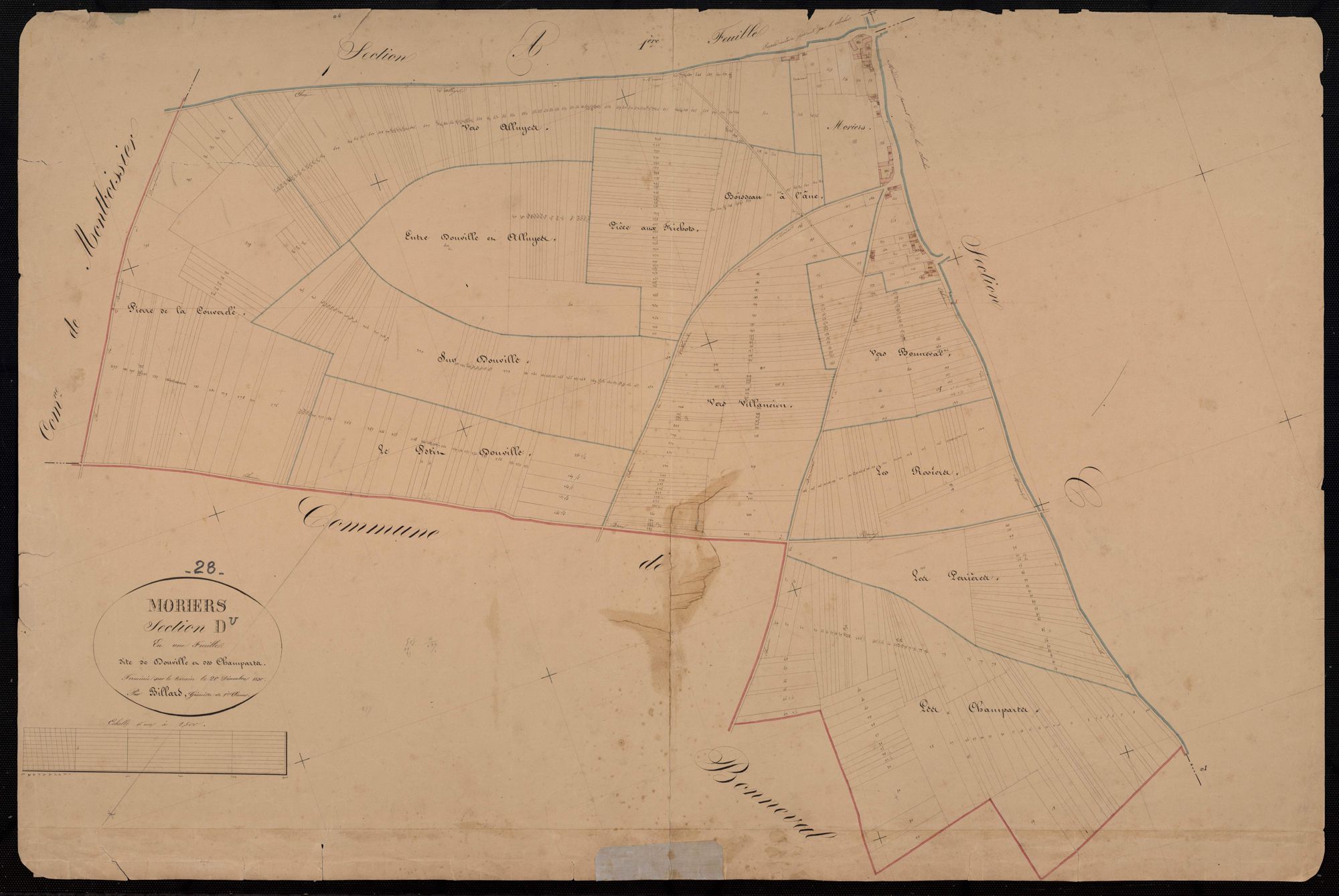 Section D, Douville et les Champarts, en une feuille.