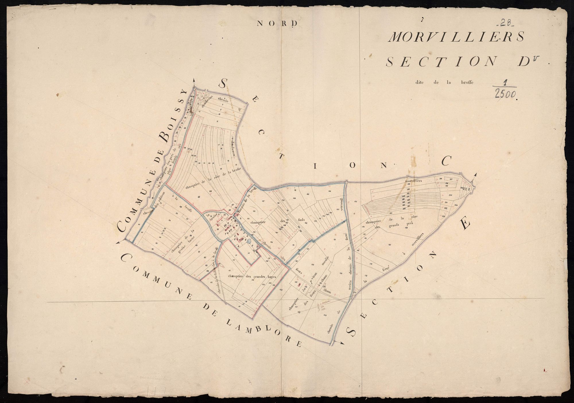 Section D, la Brosse, en une feuille.