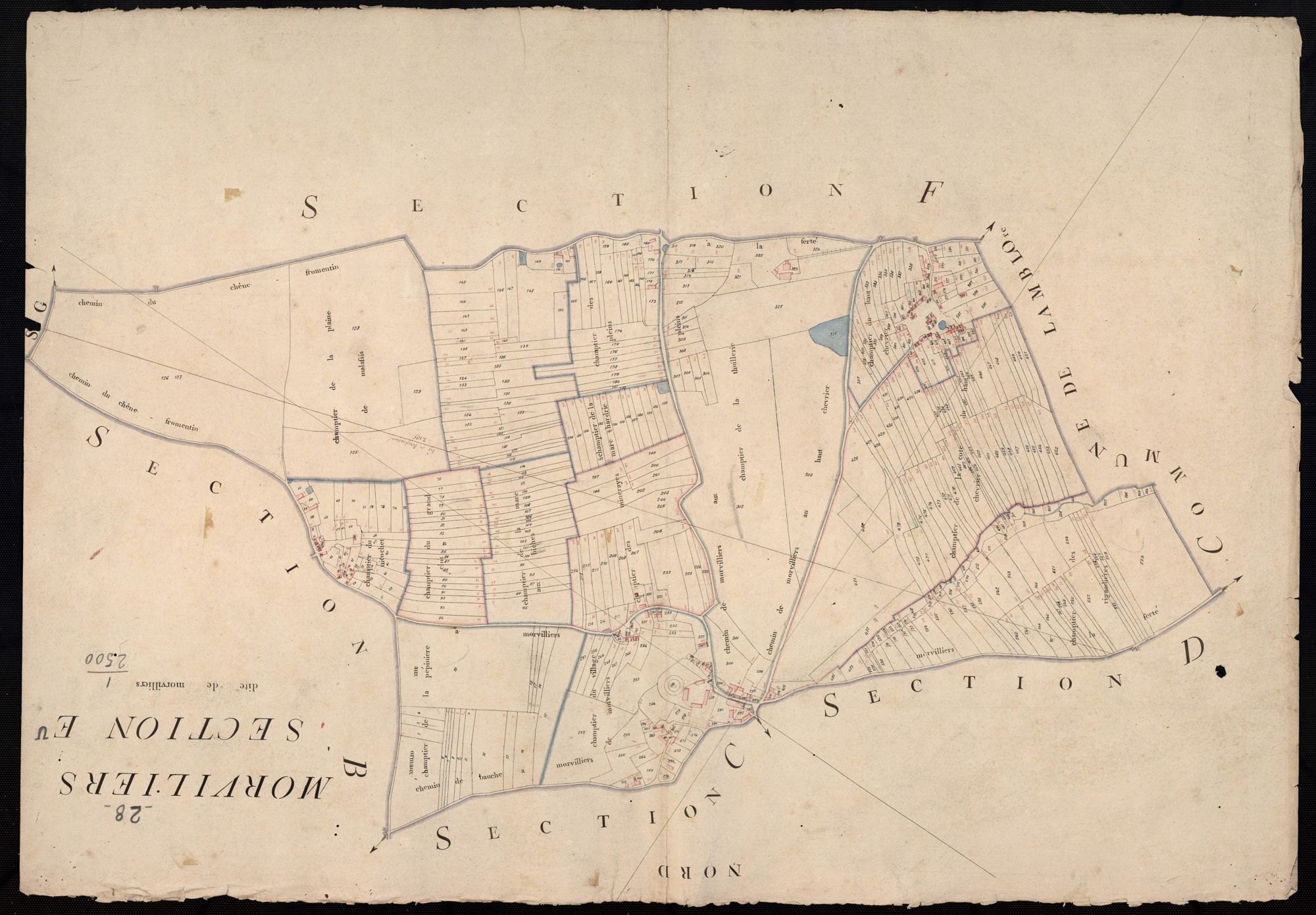 Section E, Morvilliers, en une feuille.