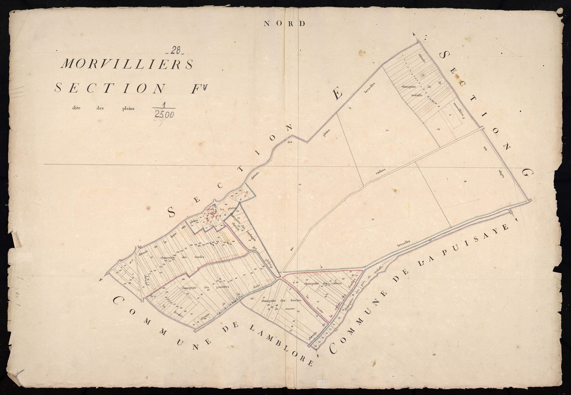 Section F, les Pleins, en une feuille.