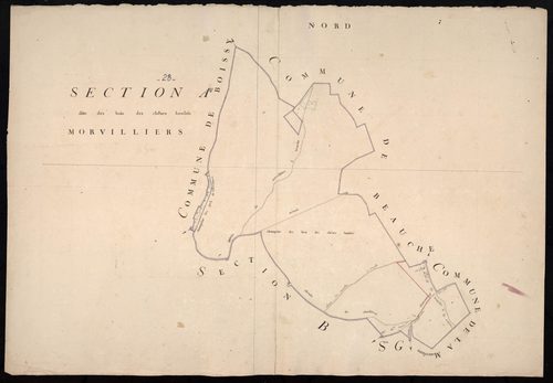 Section A, les Bois des Chênes Baudris, en une feuille.