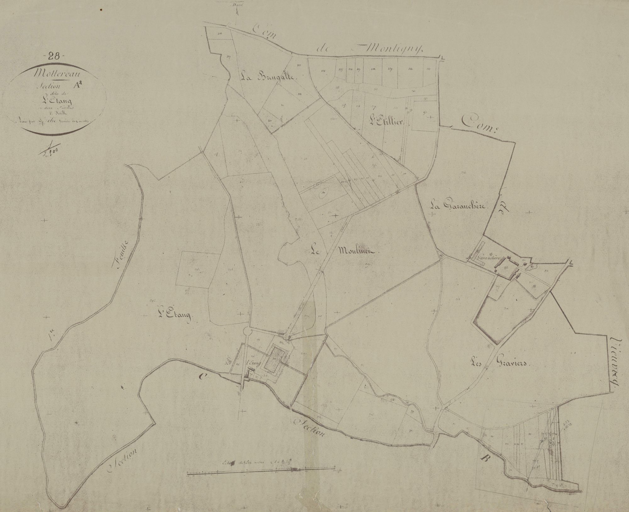 Section A, l'Etang, feuille 2.