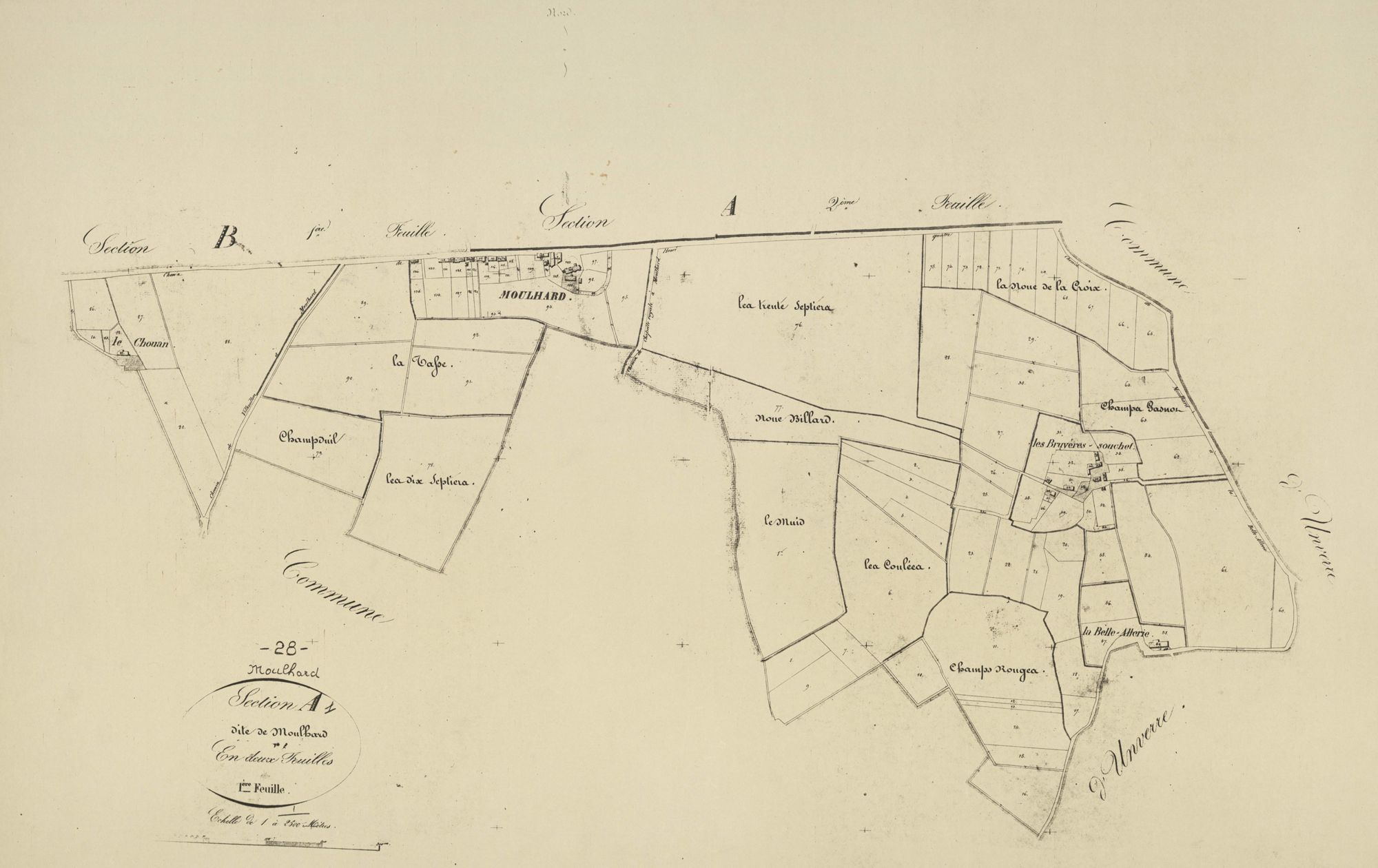Section A, Moulhard, feuille 1.
