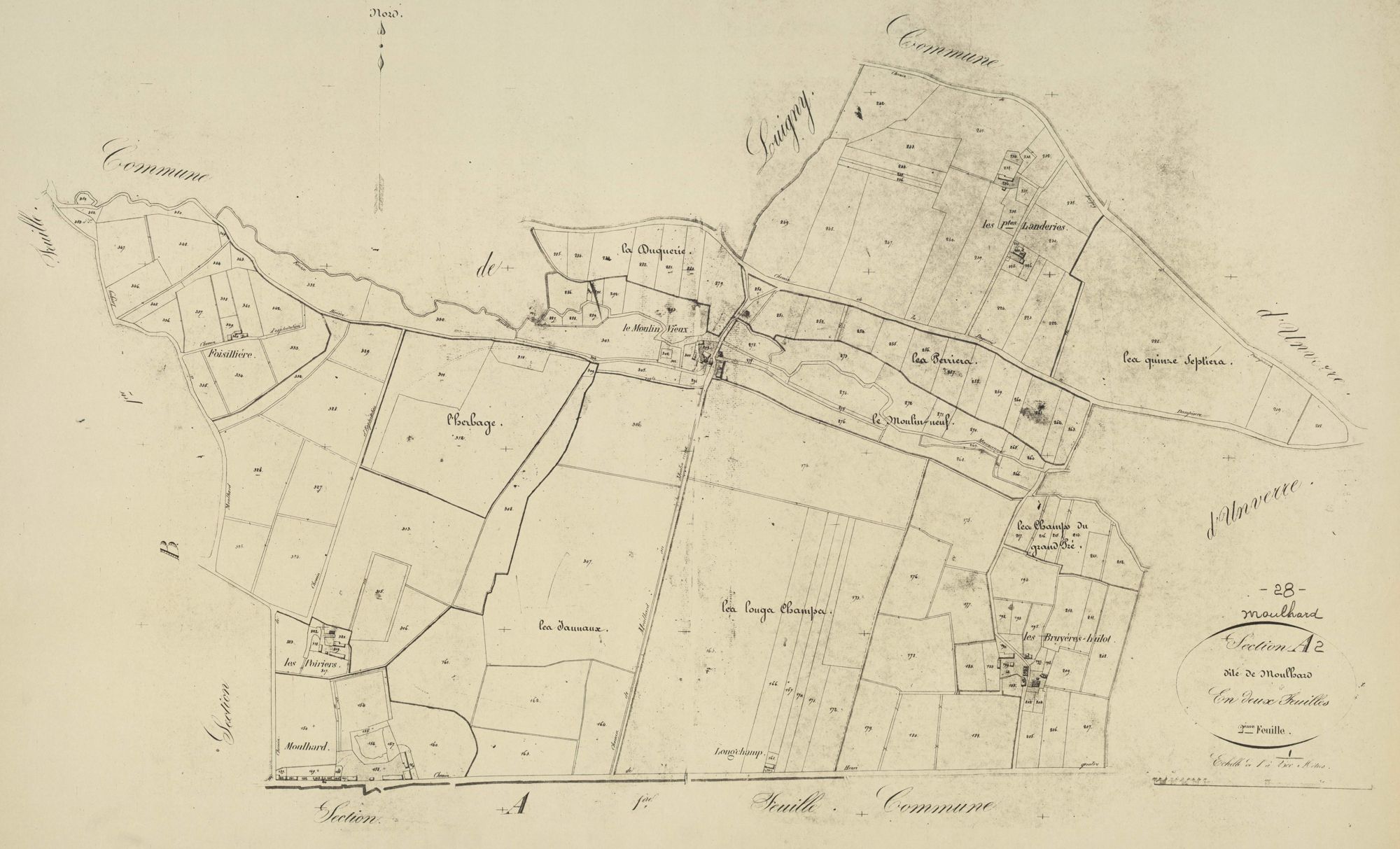 Section A, Moulhard, feuille 2.