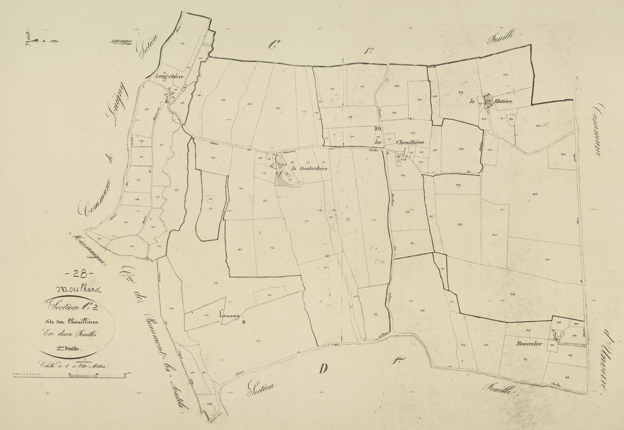 Section C, les Chenillières, feuille 2.